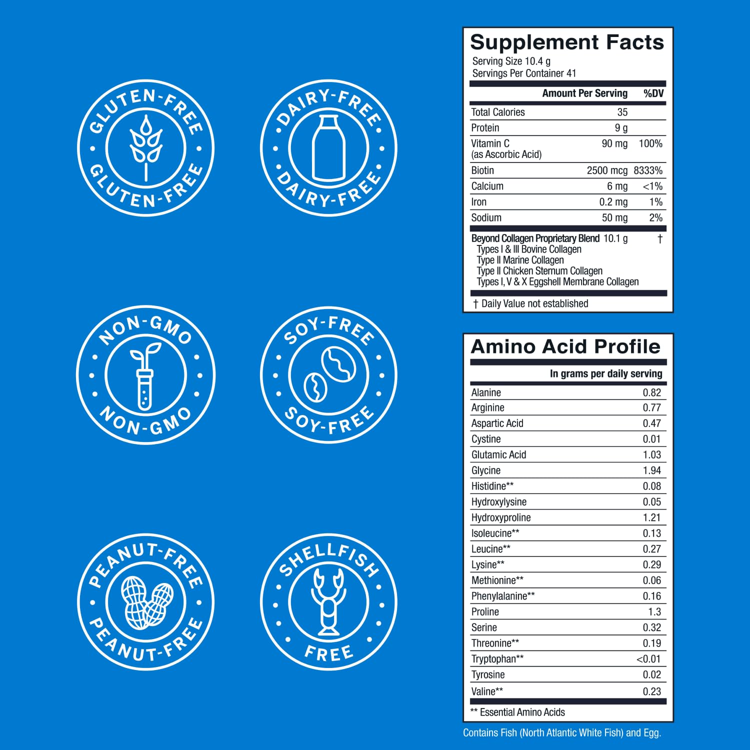 Live Conscious Beyond Collagen Powder packaging dimensions and details