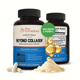 Live Conscious Beyond Collagen Supplement front view with capsule bottle
