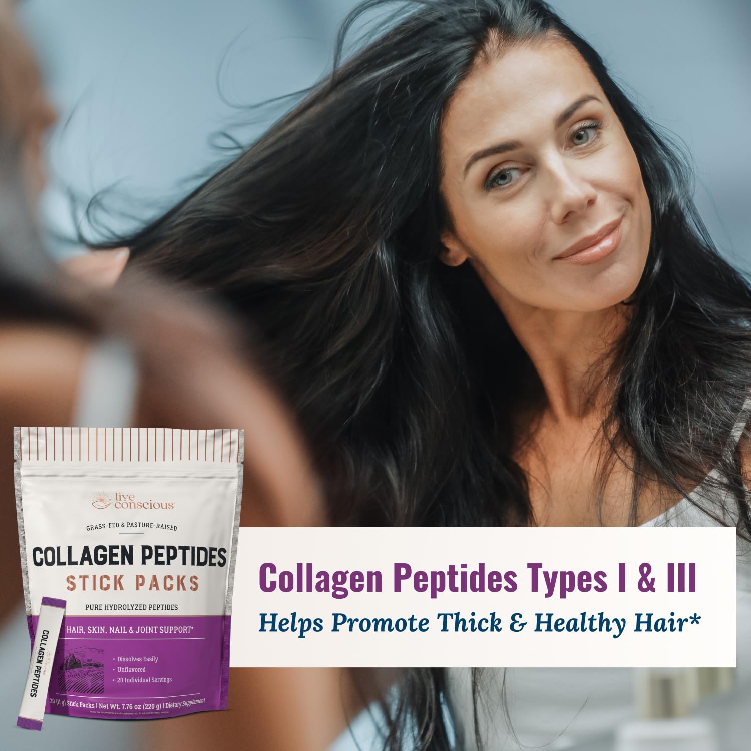 Live Conscious Collagen Peptides 265g packaging