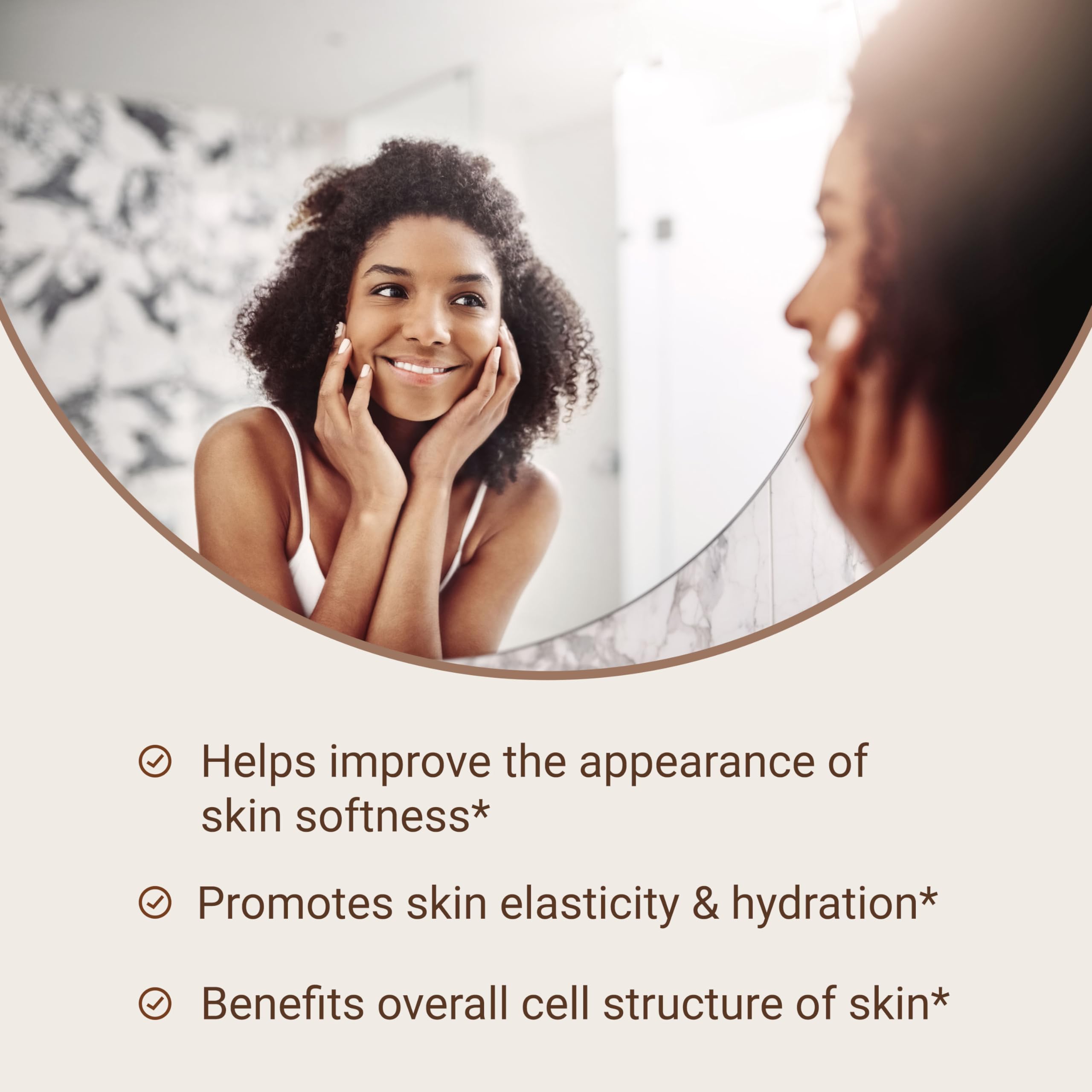 Live Conscious Collagen Peptides Chocolate 425g with a glass of water