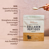 Live Conscious Collagen Peptides Chocolate mixed in a drink