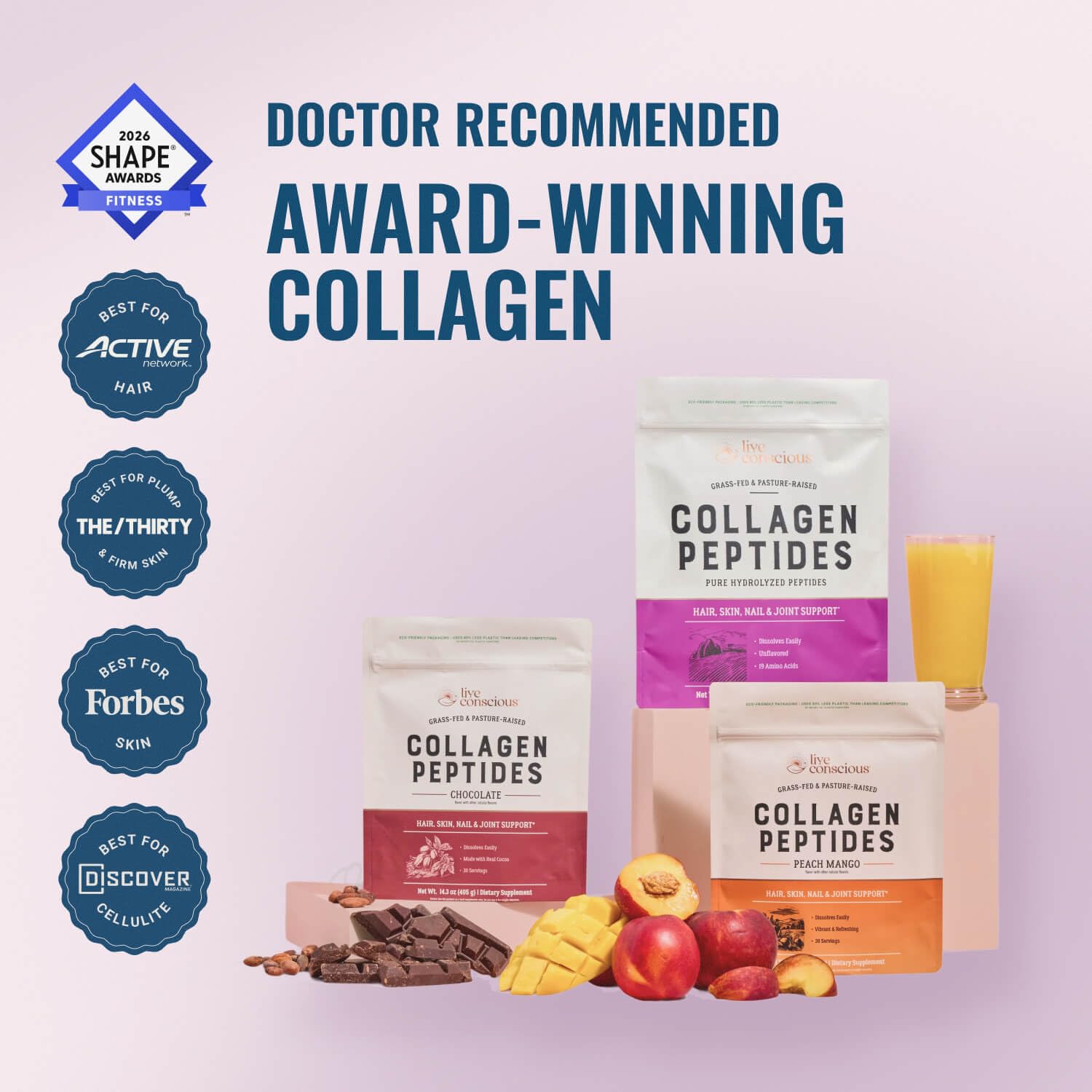 Live Conscious Collagen Peptides in a smoothie