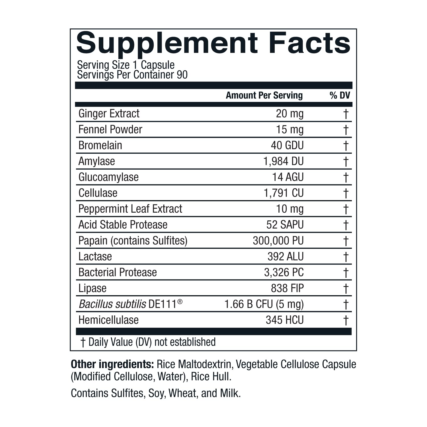 Live Conscious daily Multi-Enzyme Supplement capsule details