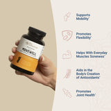 Live Conscious MoveWell Chondroitin Capsules on a wooden surface