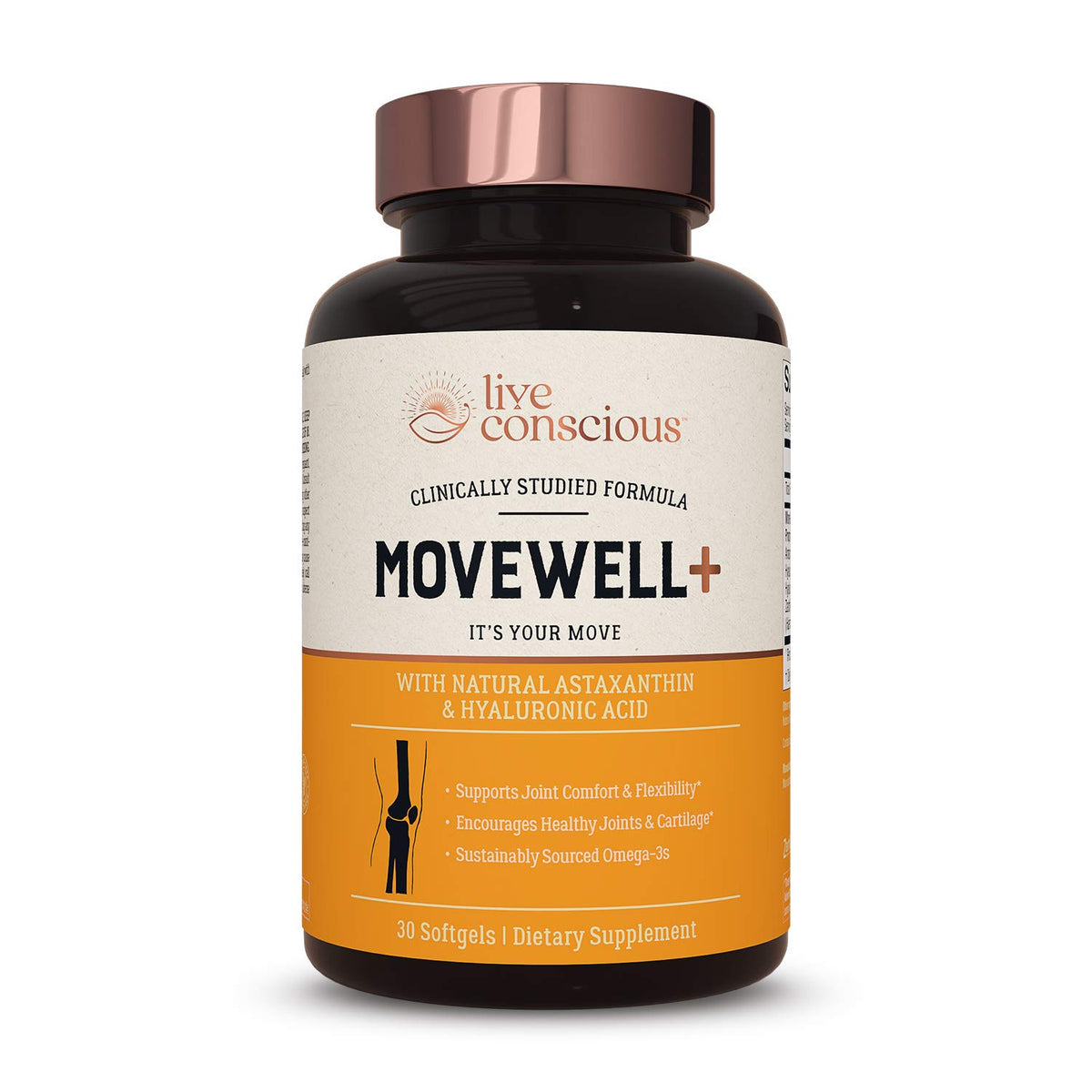 Live Conscious MoveWell Plus Krill Oil front view