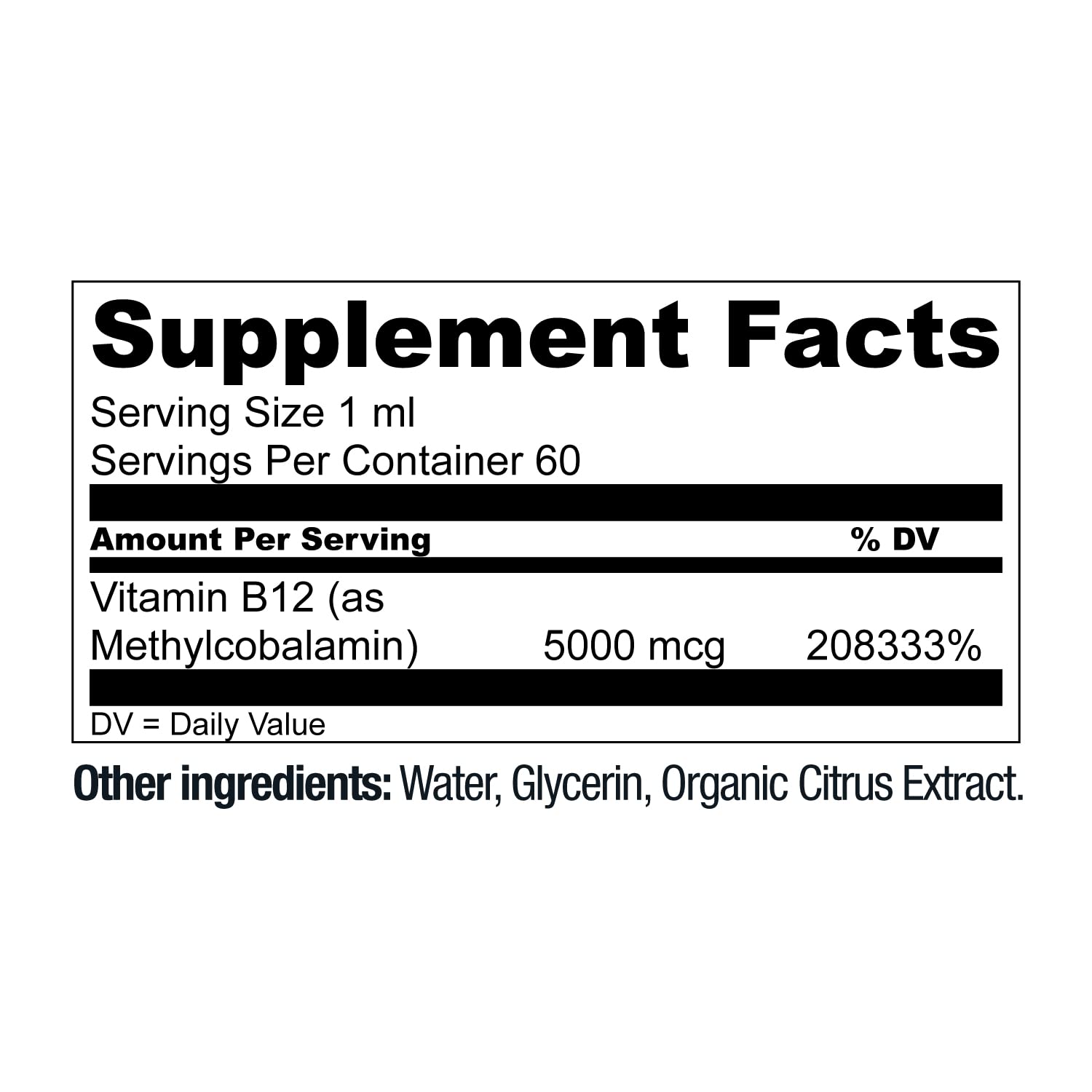 Live Conscious Vegan B12 5000 Mcg supplement packaging details