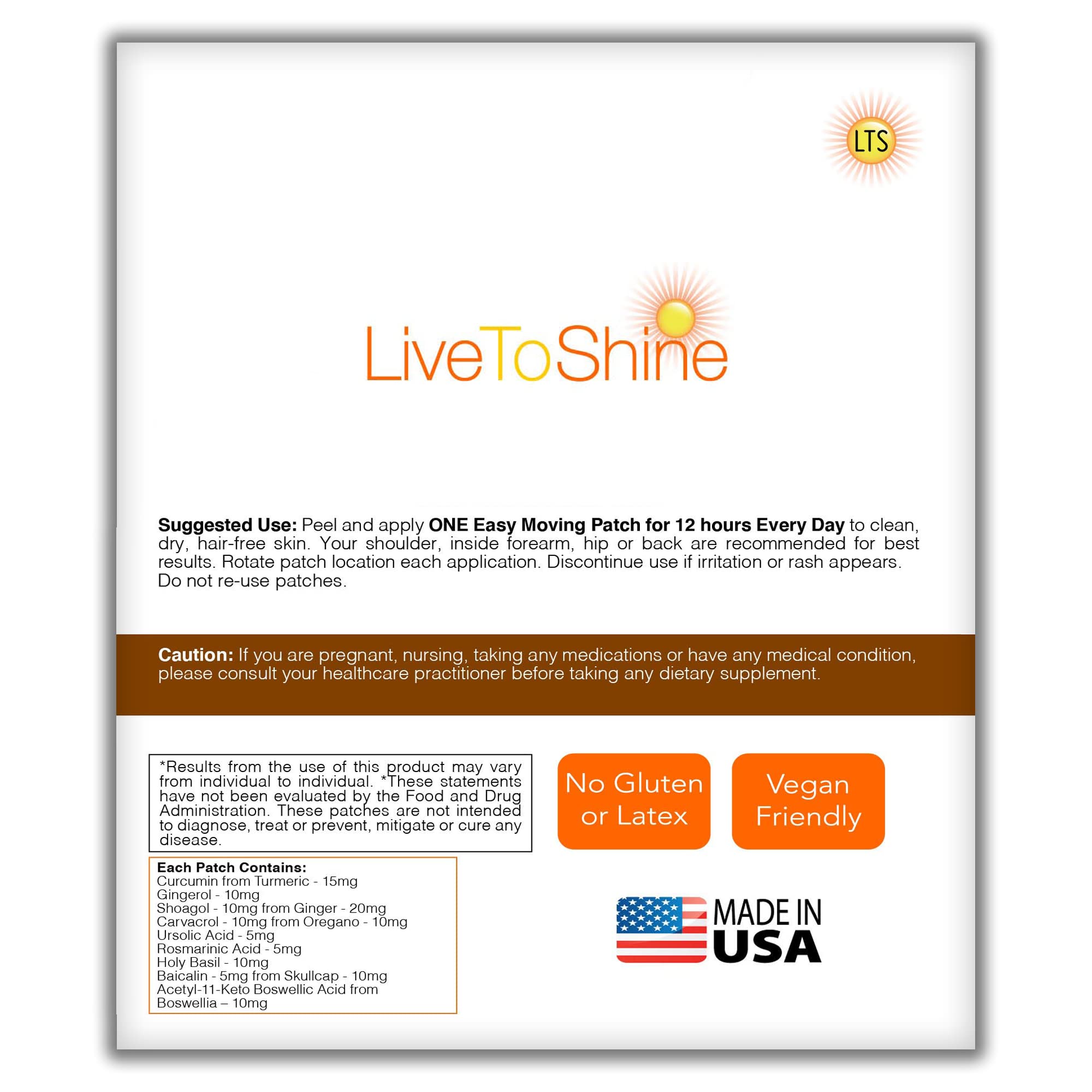 Live To Shine Curcumin Patches lifestyle scene