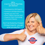 Live To Shine Magnesium Chloride Patch applied to skin
