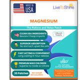 Live To Shine Magnesium Chloride Patches front view packaging
