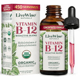 Live Wise Naturals Vitamin B12 Liquid Drops 1000 mcg front view