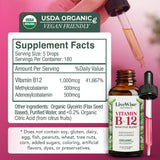 Live Wise Naturals Vitamin B12 Liquid Drops 180 servings bottle