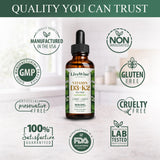 Live Wise Naturals Vitamin D3 K2 liquid drops with fresh peppermint leaves