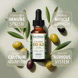 Live Wise Naturals Vitamin D3 K2 liquid drops with packaging