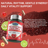 LIVEGIS Red Yeast Rice Supplement back view with ingredient list