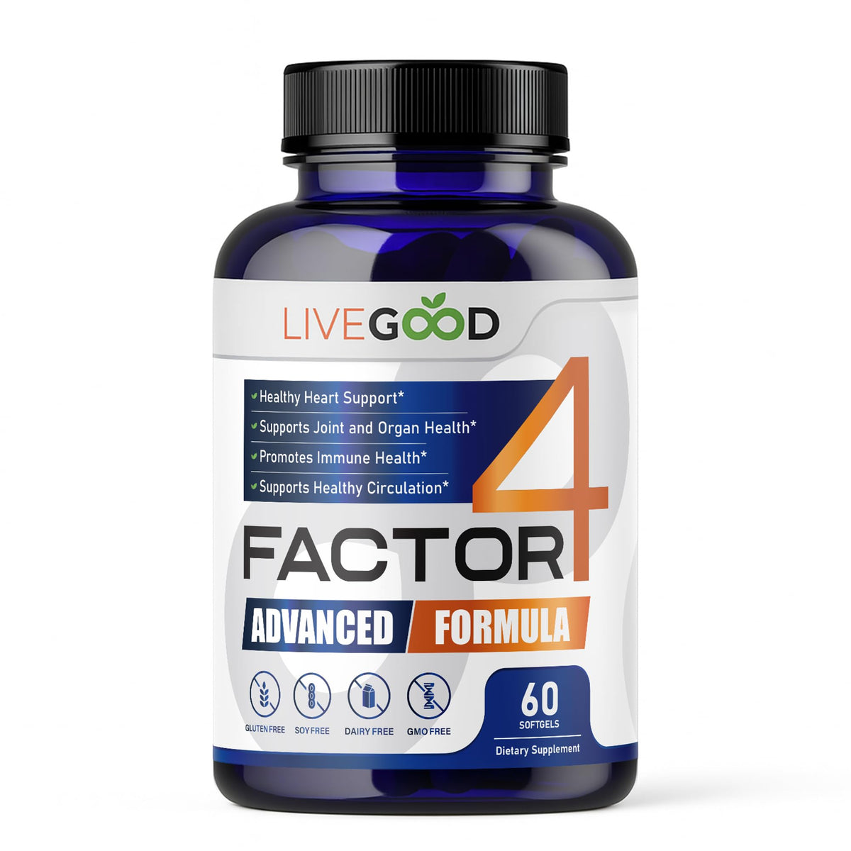 LIVEGOOD Complete Omega-3 Formula softgels front view
