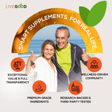 LIVEGOOD Complete Omega-3 Formula softgels in hand