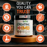 LIVEGOOD Creatine Monohydrate HMB Blend close-up of ingredients
