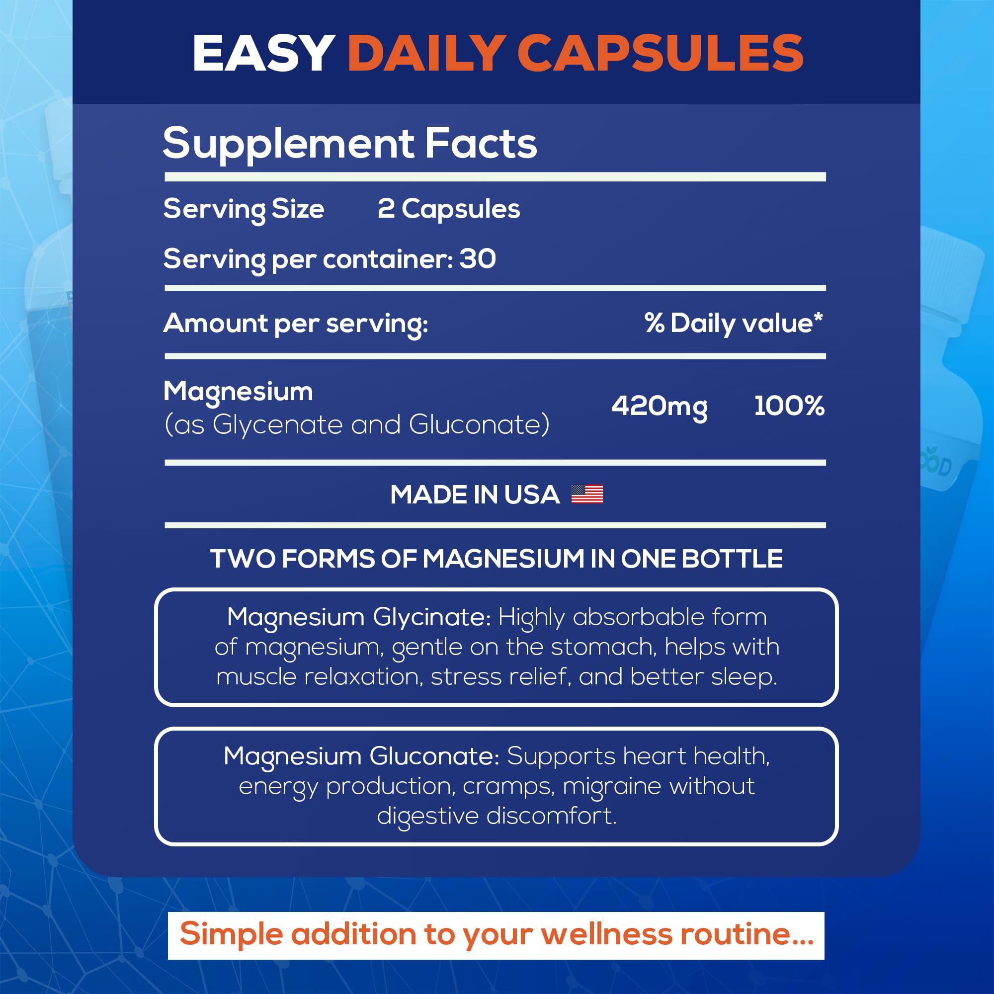 LIVEGOOD Magnesium Supplement 82g packaging on a wooden table