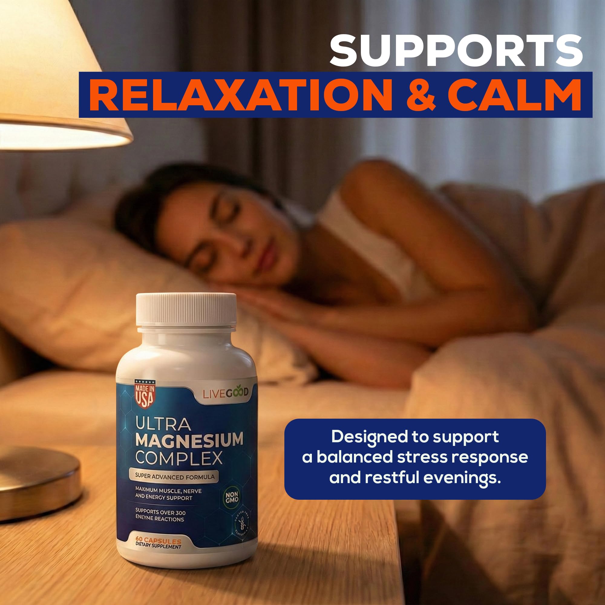 LIVEGOOD Magnesium Supplement 82g with a measuring spoon