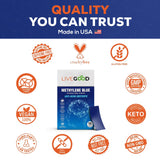 LIVEGOOD Methylene Blue Sublingual Strip on tongue