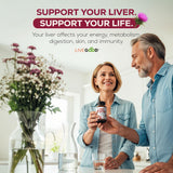 LIVEGOOD Milk Thistle Liver Support Supplement bottle with background
