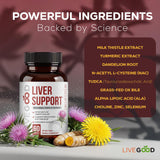 LIVEGOOD Milk Thistle Liver Support Supplement side view
