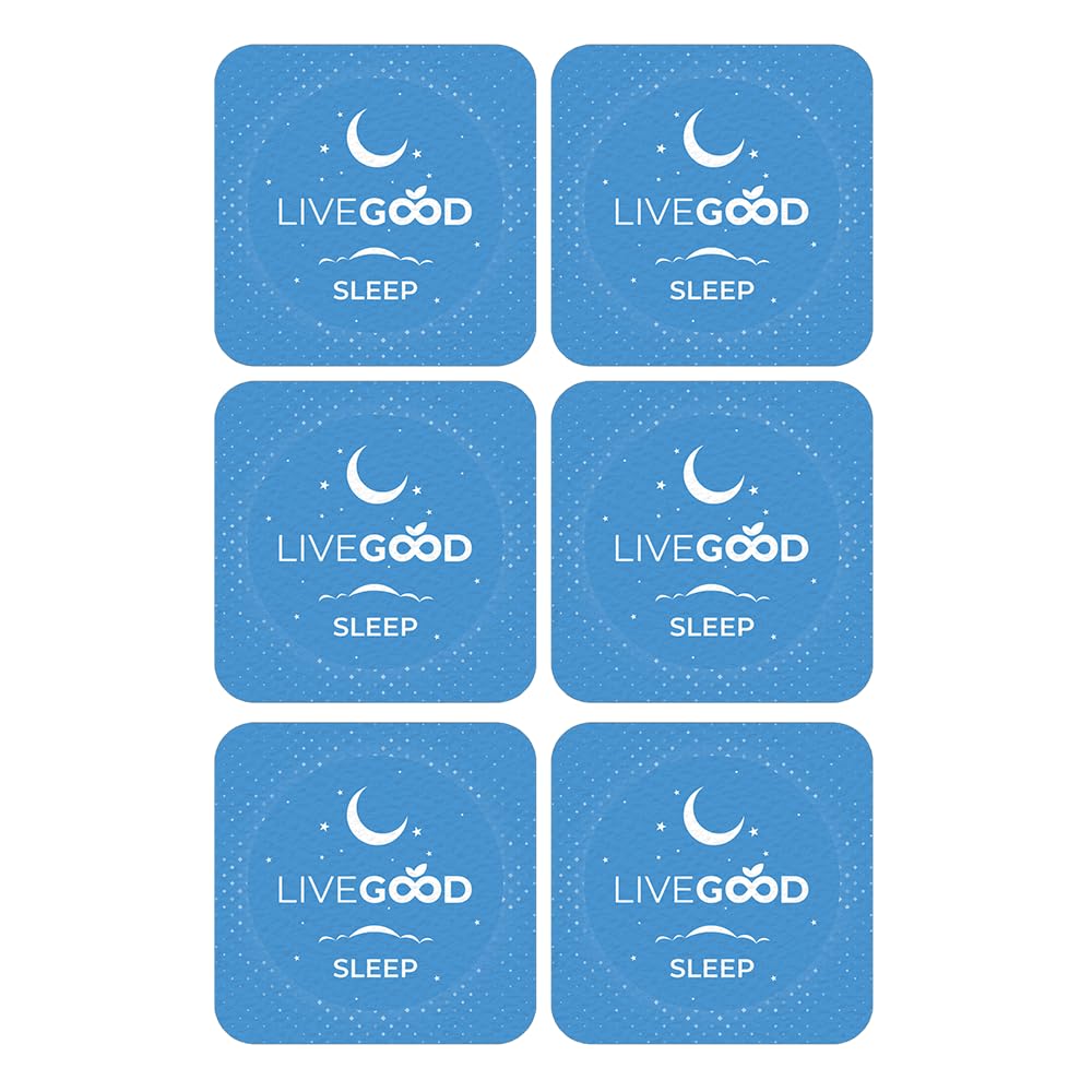 LIVEGOOD Sleep Patches back view with ingredients list