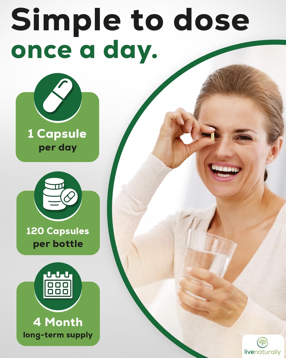 livenaturally Alpha Lipoic Acid 300mg capsules back label