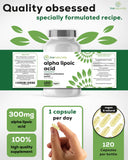 livenaturally Alpha Lipoic Acid 300mg capsules on a table