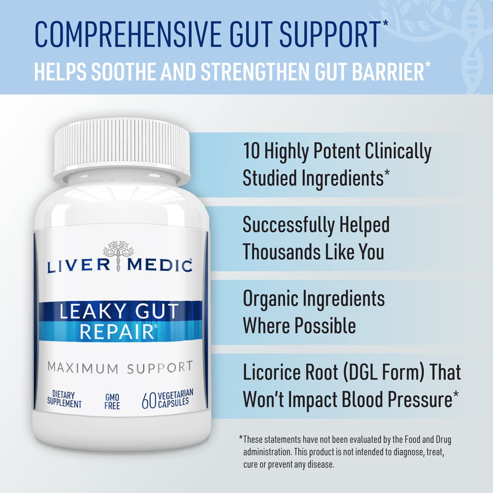 Liver Medic L-Glutamine Supplement 70g with ingredients list