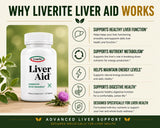 LIVERITE Liver Aid 5g supplement back view with ingredient list