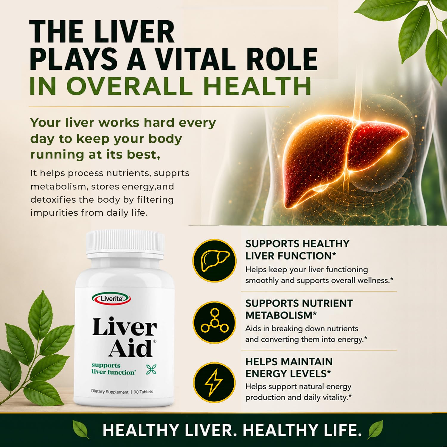 LIVERITE Liver Aid 5g supplement with measuring spoon for dosage