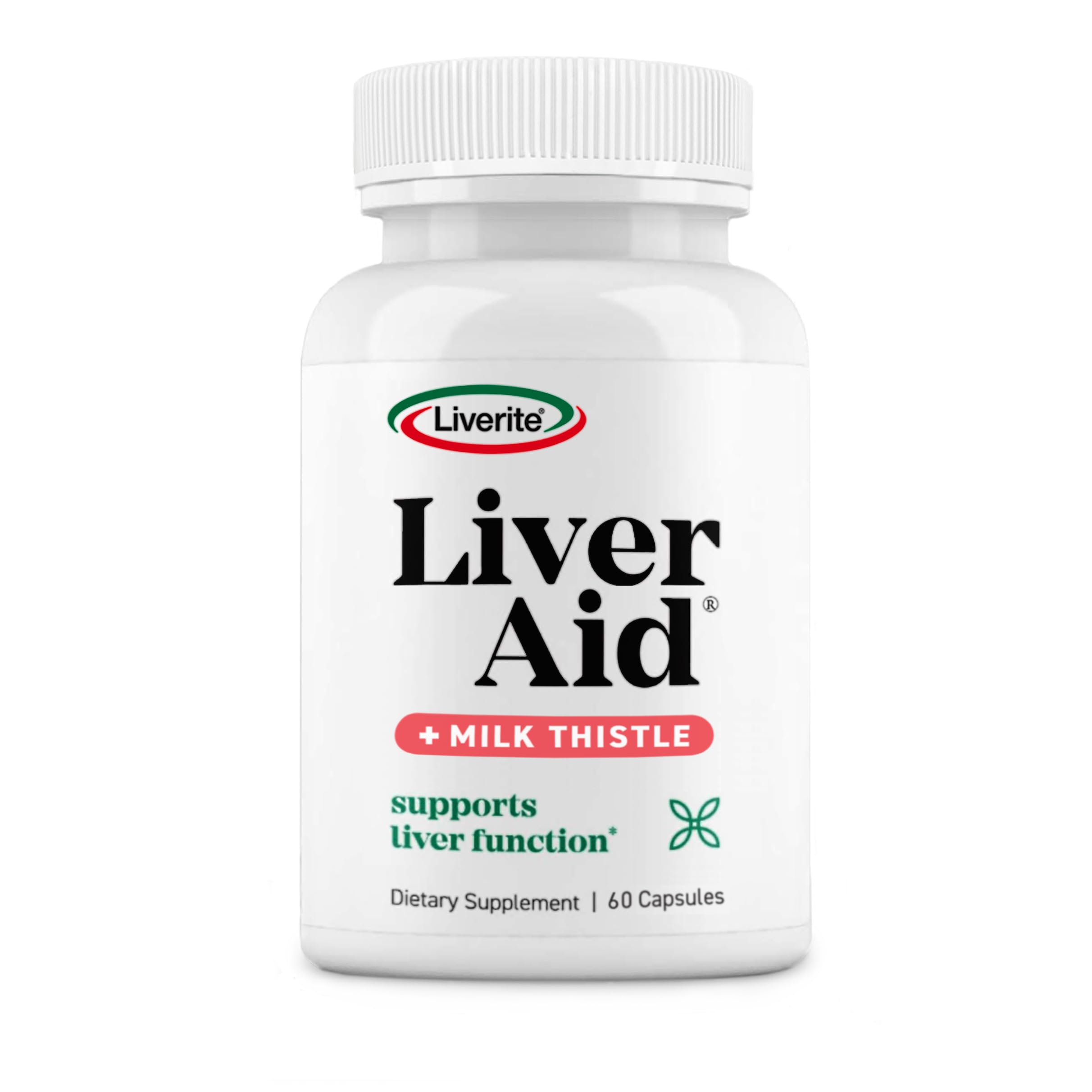 LIVERITE Milk Thistle Liver Aid Supplement front view