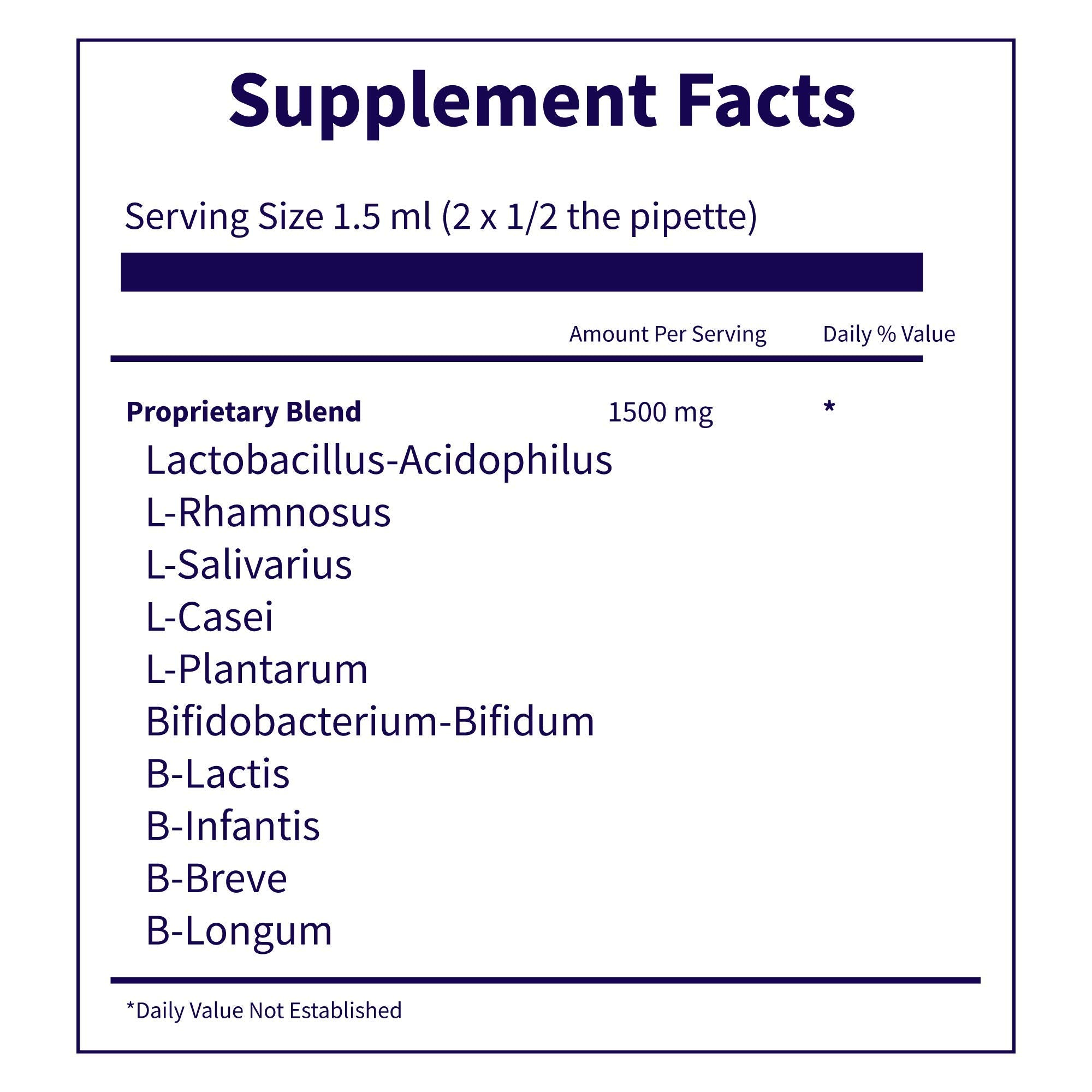 LiviaOne Kids Probiotics 10 strains ingredients list