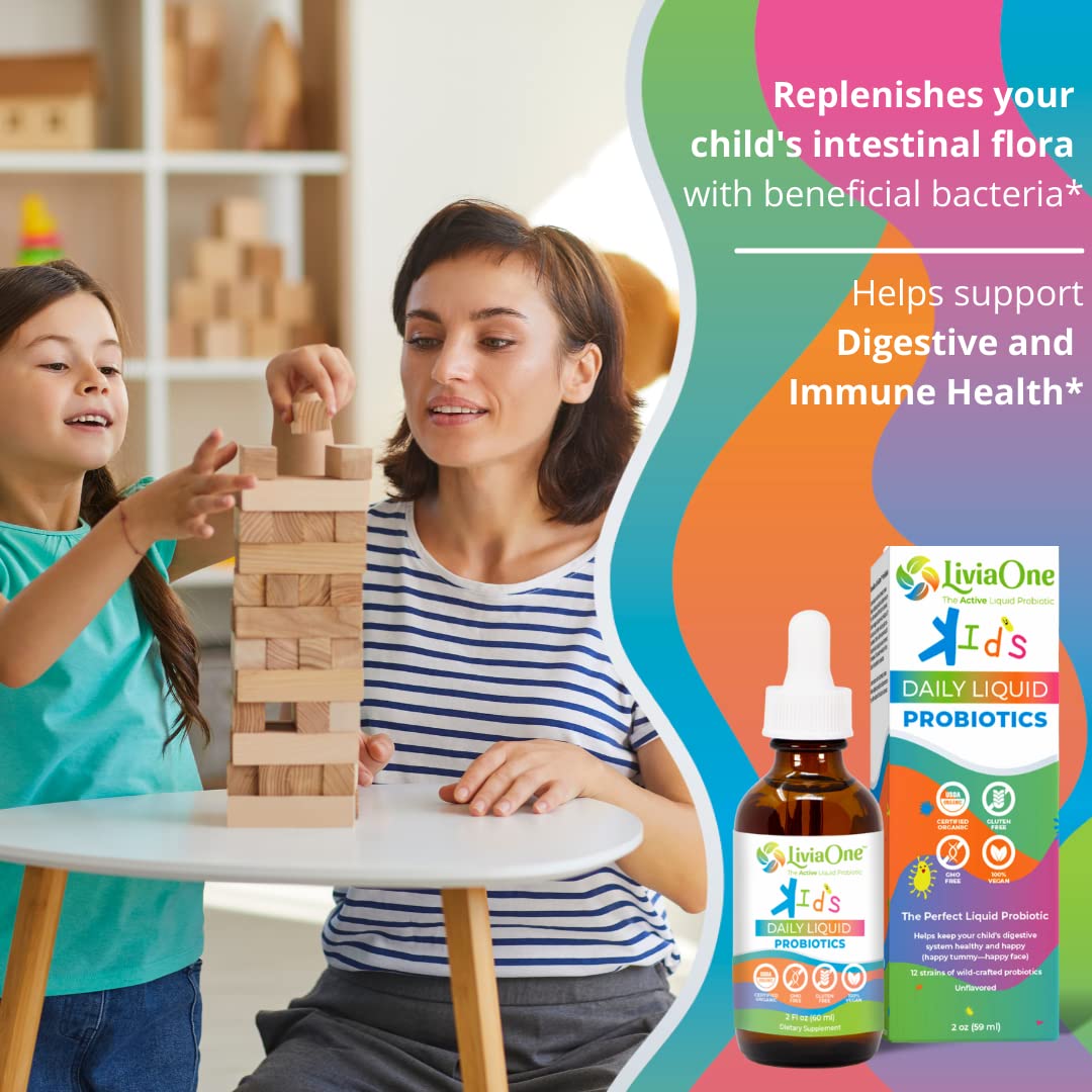 LiviaOne Kids Probiotics in a spoon