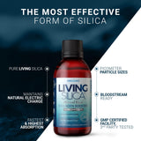 Living Silica Collagen Supplement 100 mL dropper bottle with dropper