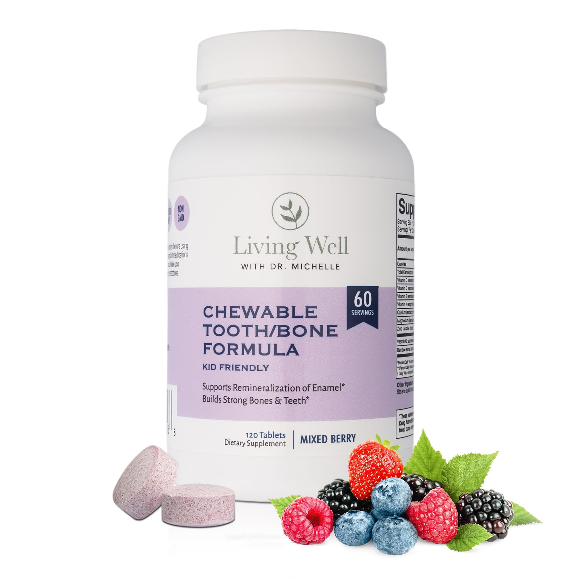 Living Well Chewable Kids' Vitamins 168g front view