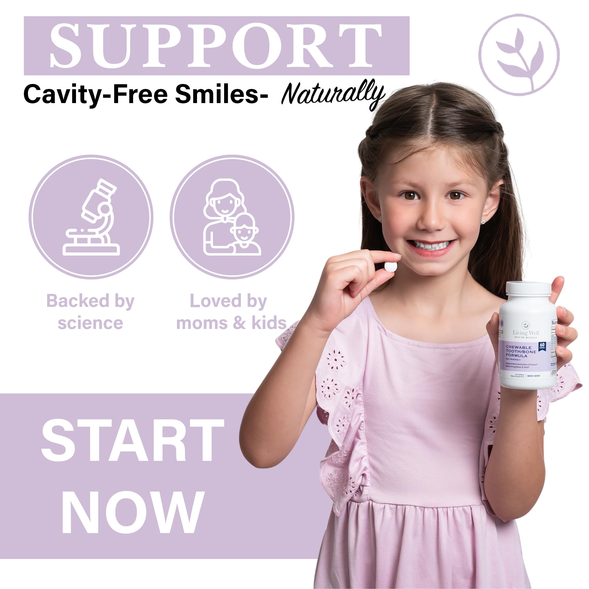 Living Well Chewable Kids' Vitamins nutritional information