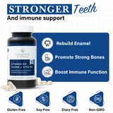 Living Well with Dr. Michelle Vita D 10,000 + K capsules side view