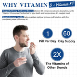 Living Well with Dr. Michelle Vita D 10,000 + K capsules with a measuring spoon
