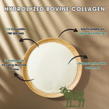 LIVINGANIC Hydrolyzed Bovine Collagen Powder close-up of powder