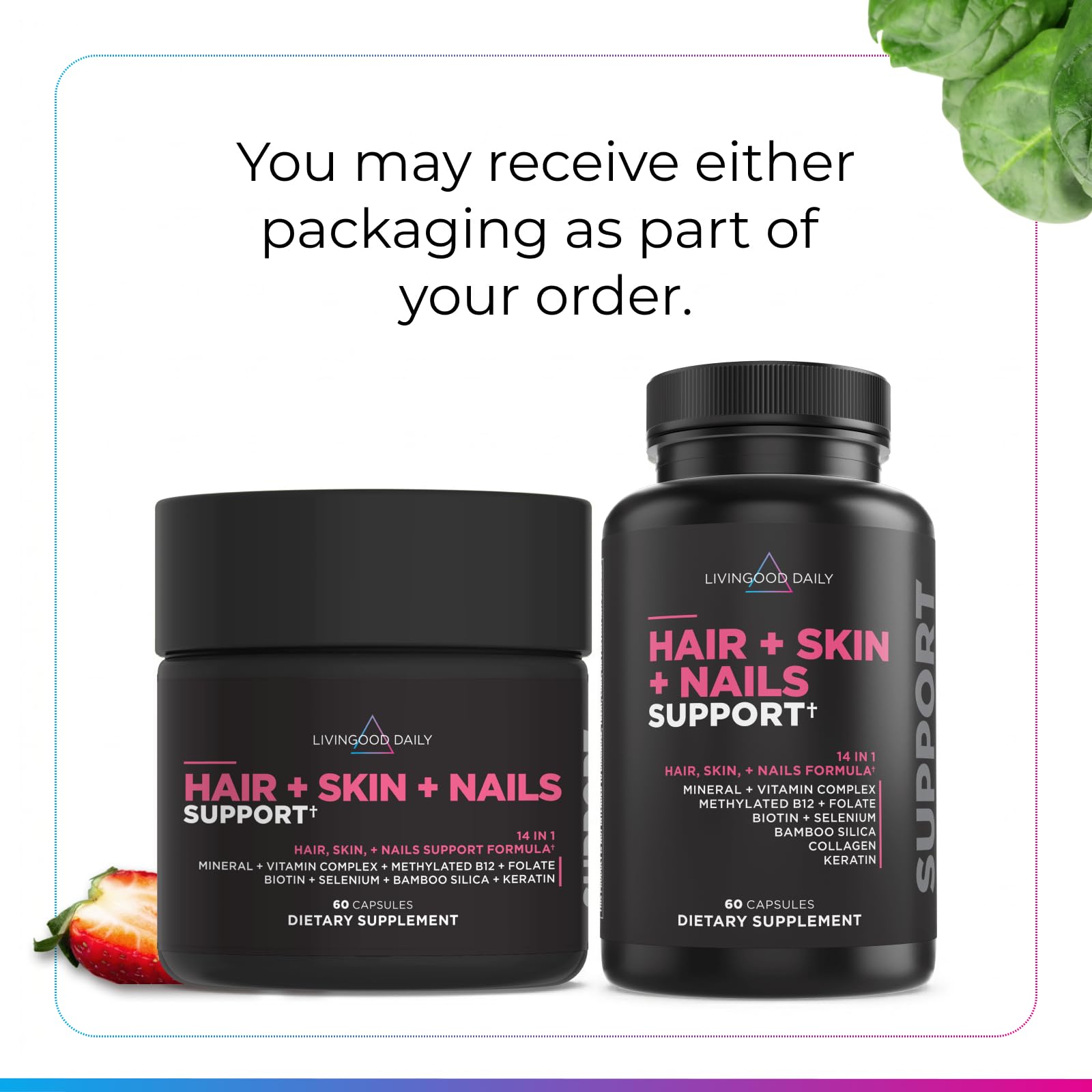 Livingood Daily 14-IN-1 Beauty Formula Supplement with other products