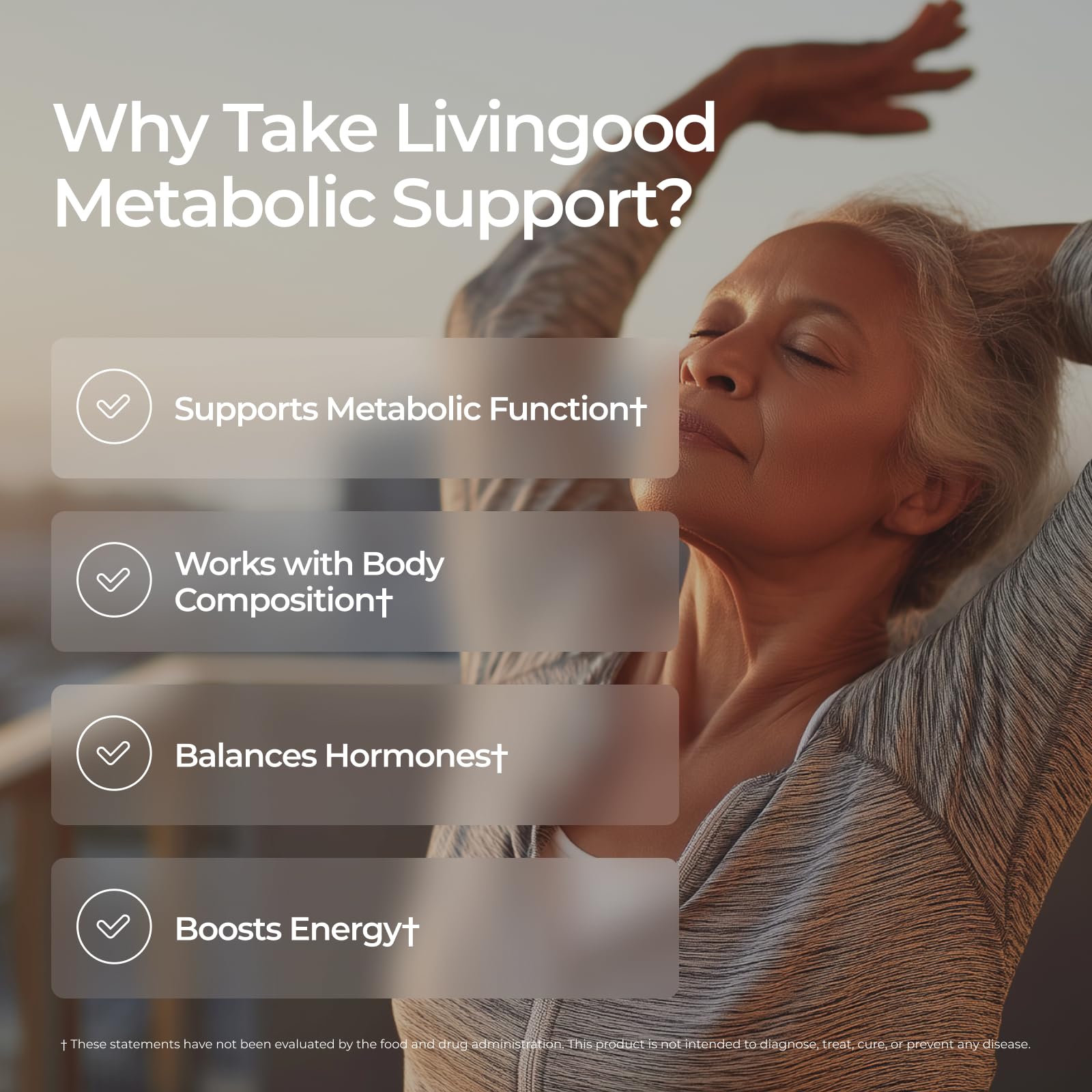 Livingood Daily a balanced routine Support supplement ingredients list on packaging