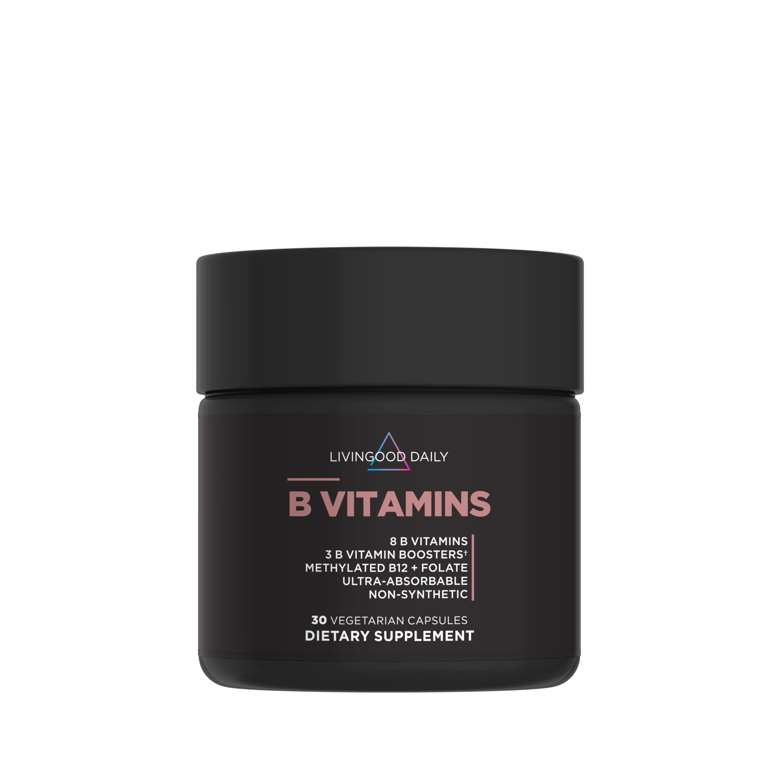 Livingood Daily B-Complex Vitamins front view with packaging