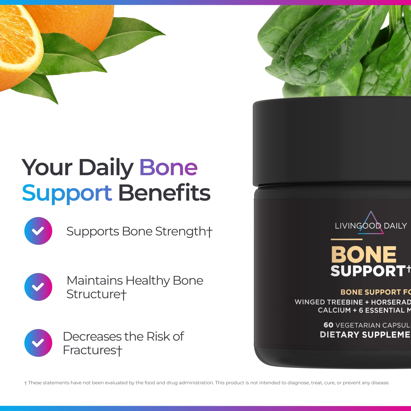 Livingood Daily Bone Support+ supplement ingredients list