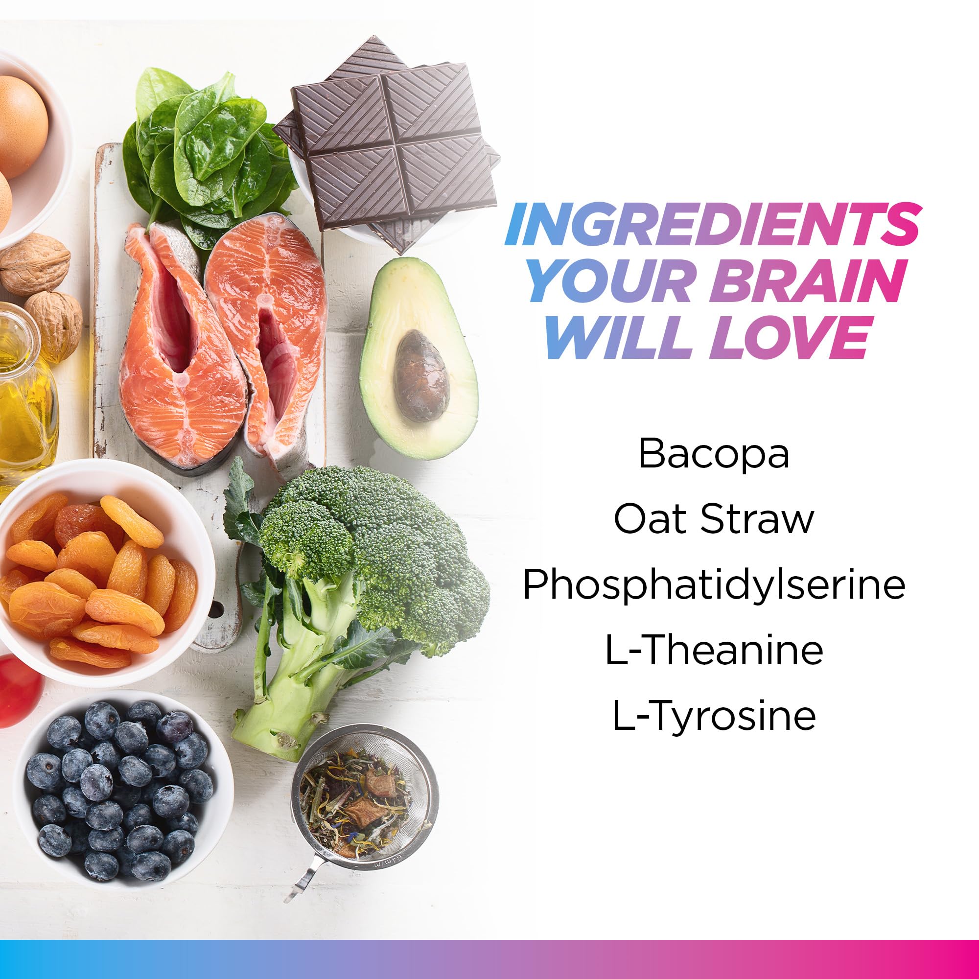 Livingood Daily Brain Support Supplement capsules on a white background