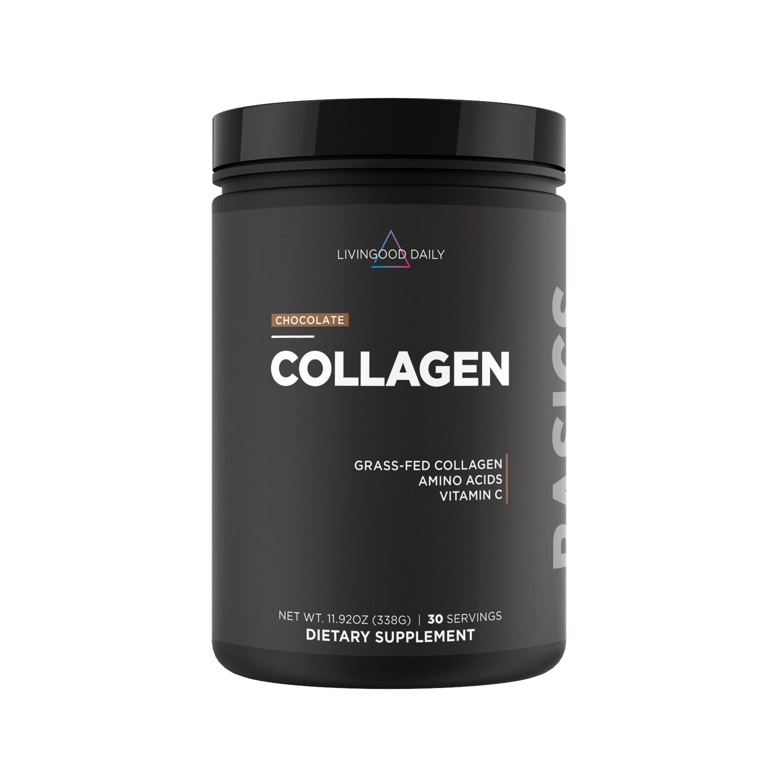 Livingood Daily Chocolate Collagen Powder front view