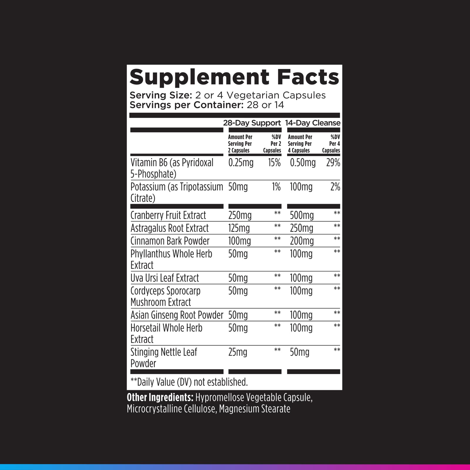 Livingood Daily Cranberry Supplement packaging details