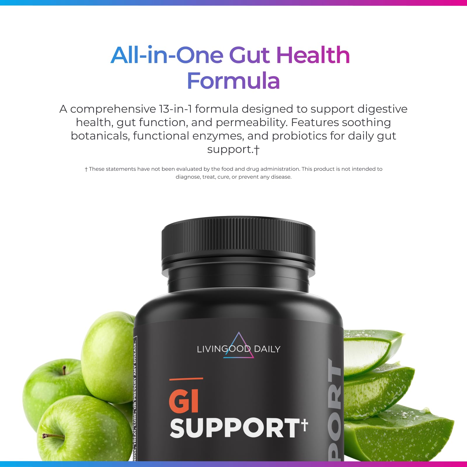 Livingood Daily GI Support L-Glutamine bottle side view