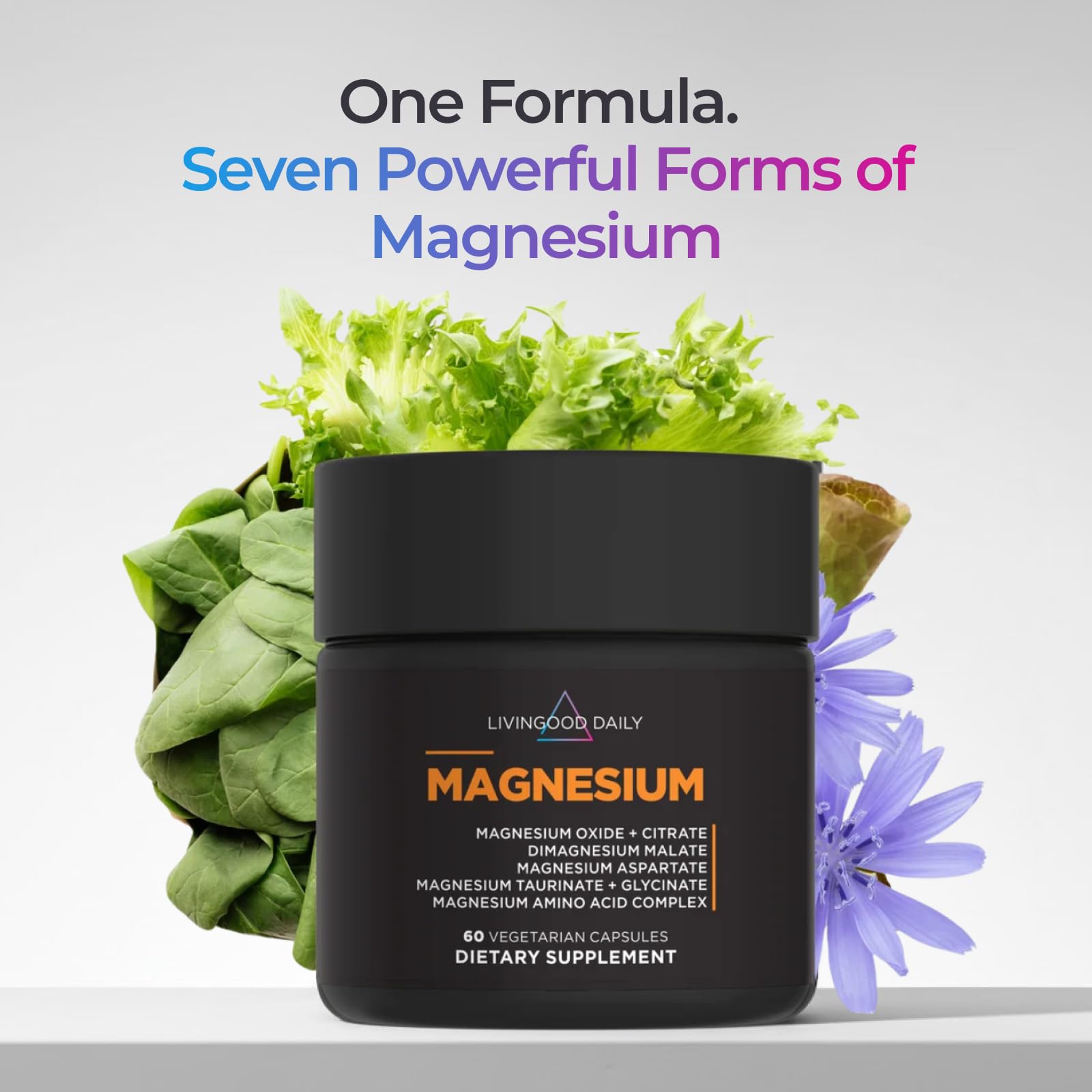 Livingood Daily Magnesium Complex bottle side view